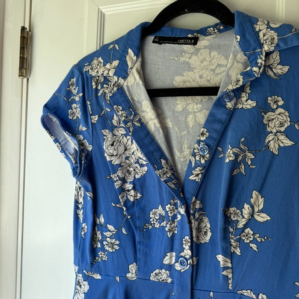 Blue Floral Dress - Picture 2 of 3